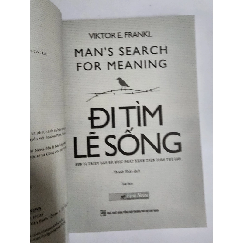 Sách Đi tìm lẽ sống của Viktor Frankl mới 95% 503524