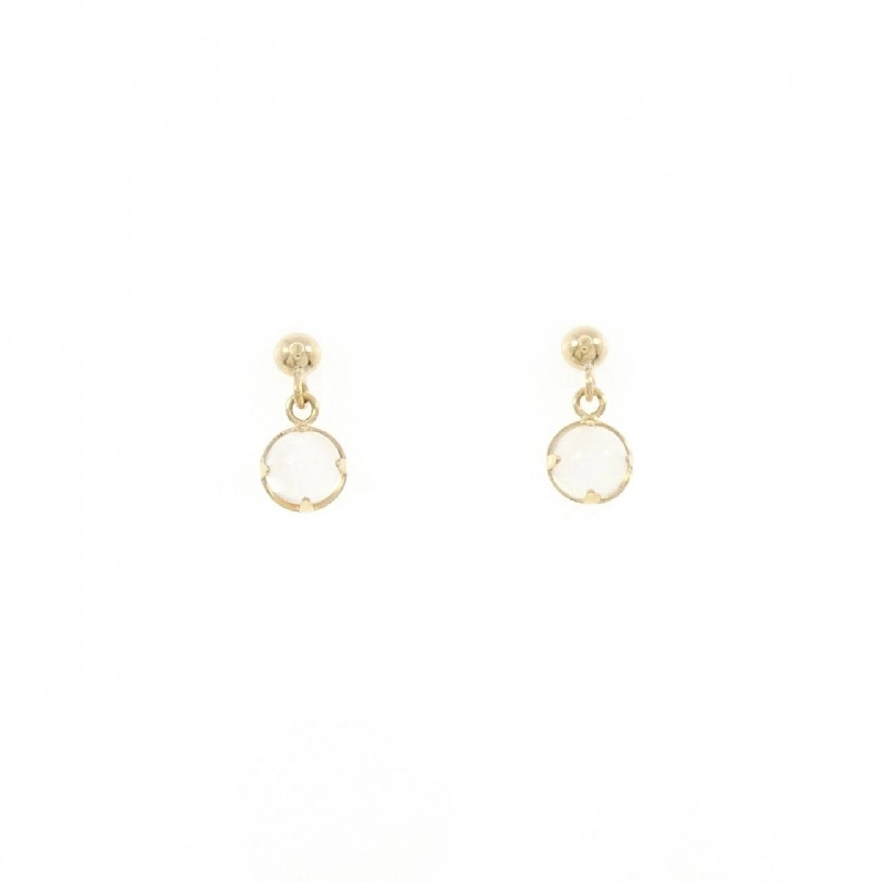 K18YG Đá mặt trăng Bông tai - Hàng hiệu Chính hãng 869873