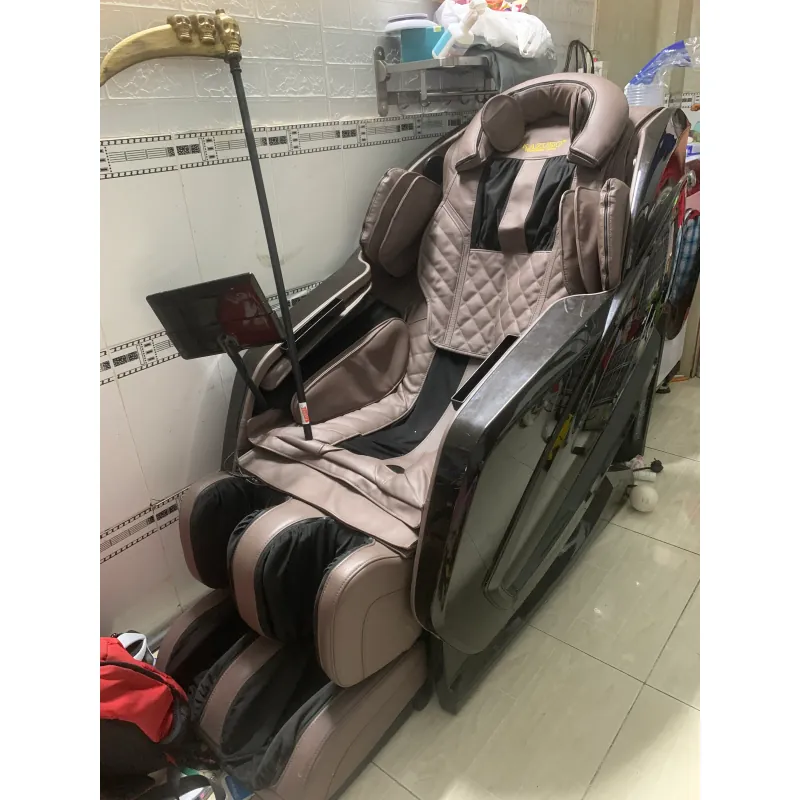 Ghế massage toàn thân đa năng 5D khung kim loại, da tự nhiên 597035