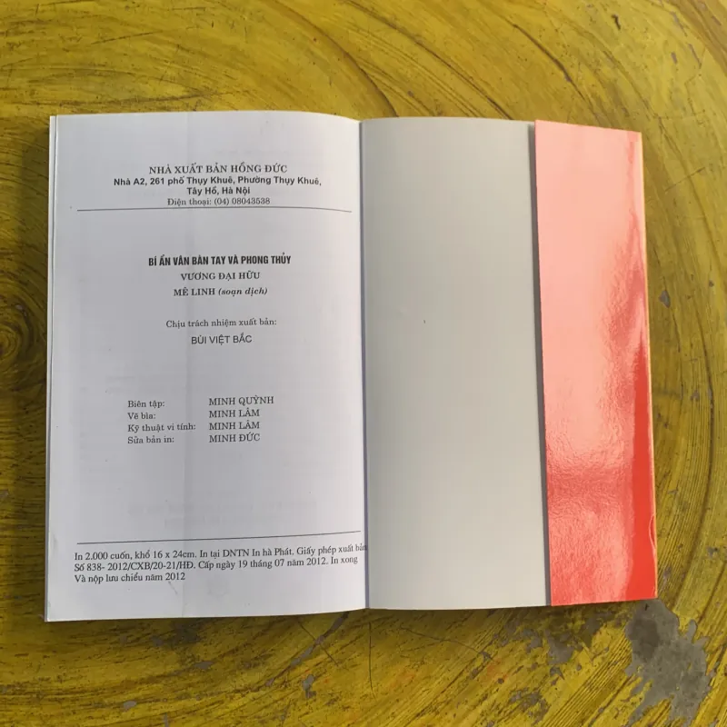 BÍ ẨN VÂN BÀN TAY VÀ PHONG THUỶ - vương đại hữu  1029983