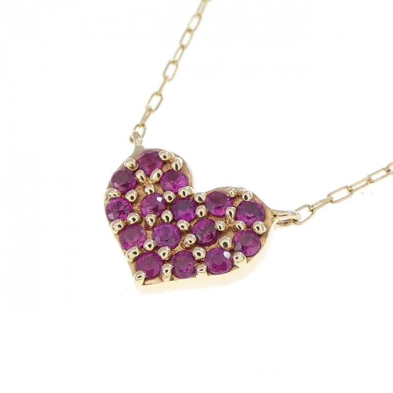 K10YG Heart Ruby Necklace - Hàng hiệu Authentic 857120
