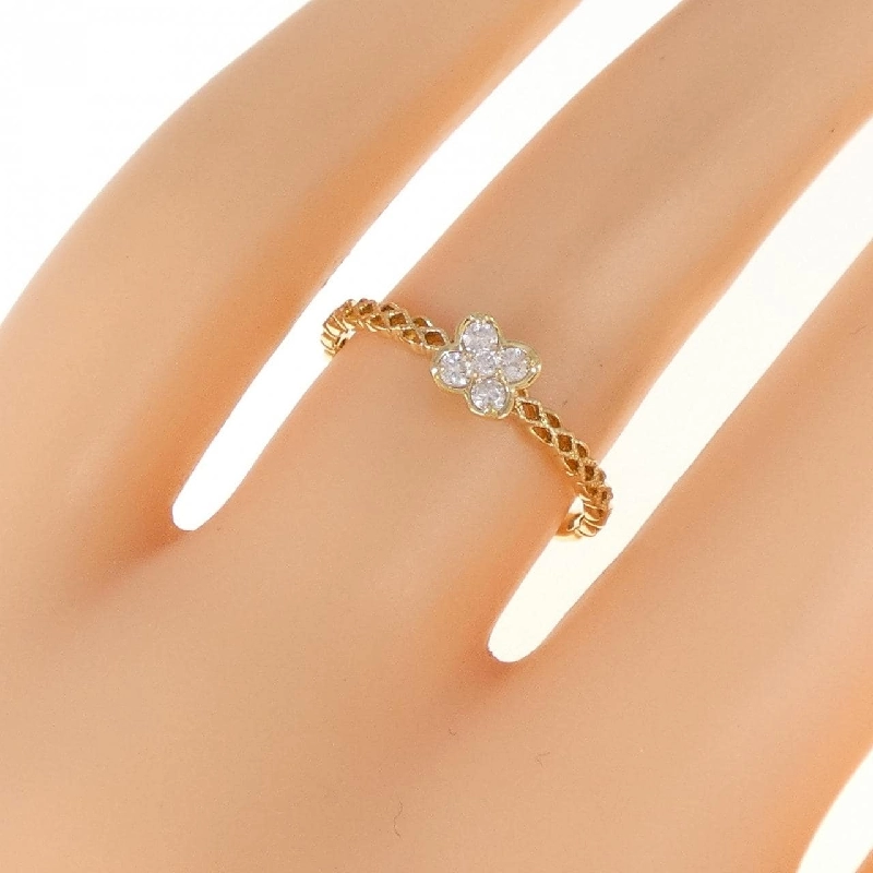 Nhẫn kim cương hoa K18YG 0.10CT 670500