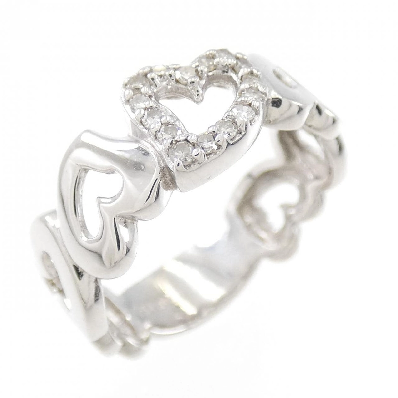 Nhẫn kim cương K14WG hình trái tim 669979