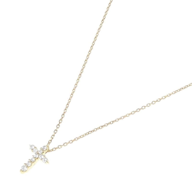 K18YG Dây chuyền kim cương chéo 0.12CT - Hàng hiệu Chính hãng 862240