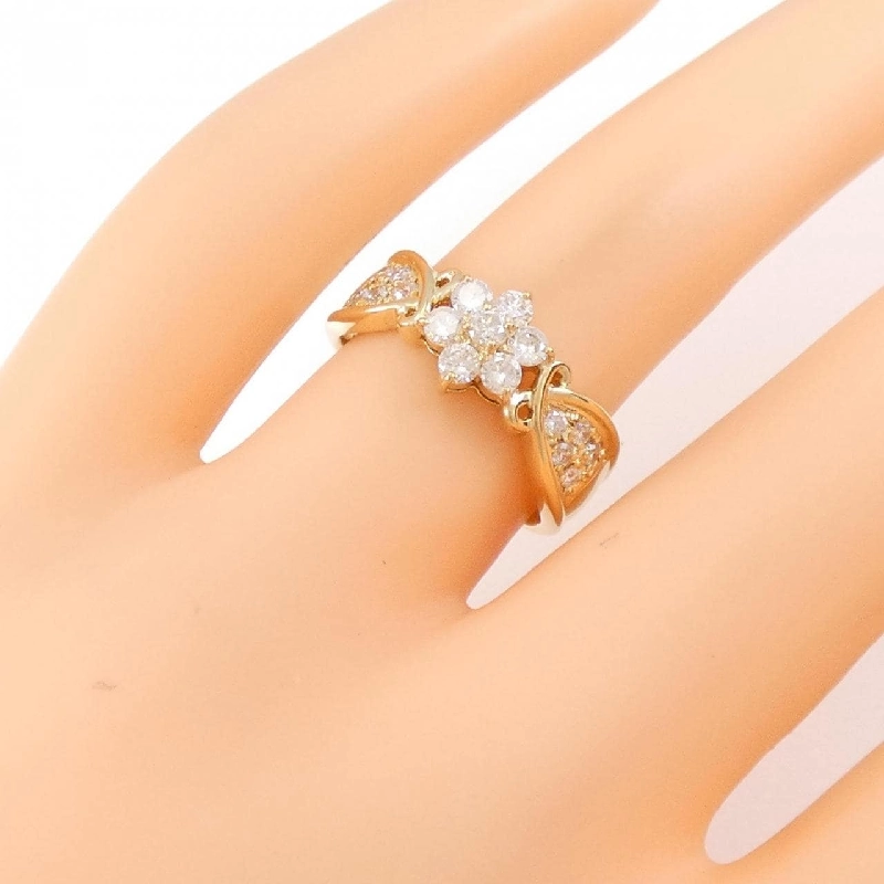 Nhẫn kim cương hoa K18YG 0.55CT - Hàng hiệu Authentic 856367