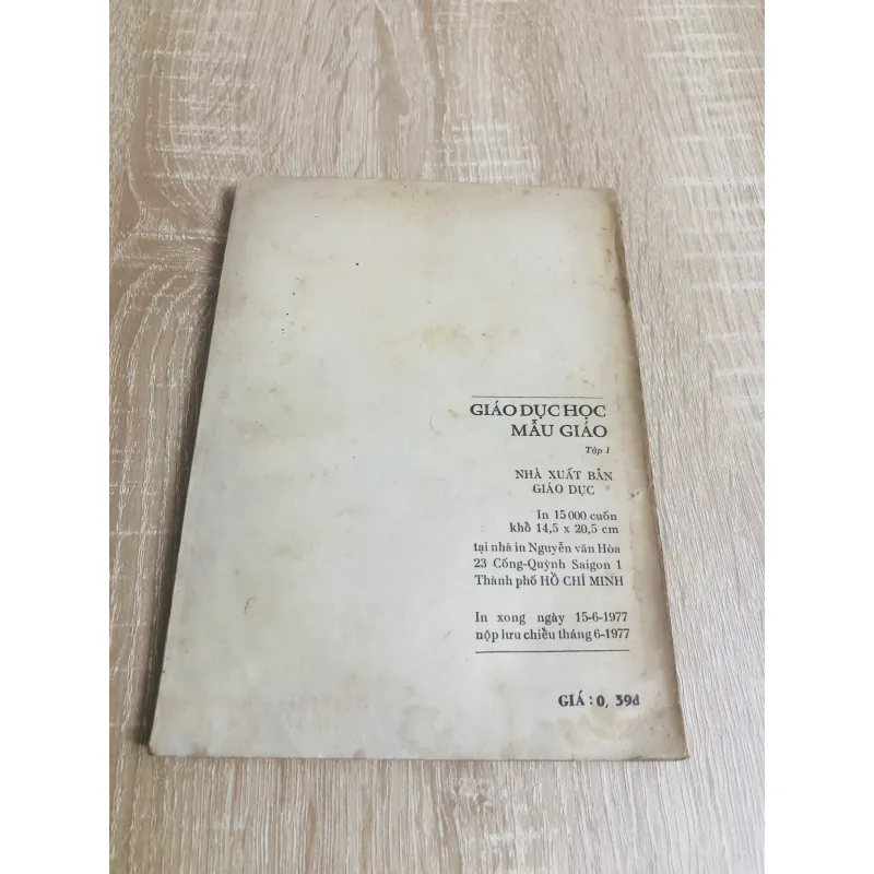GIÁO DỤC HỌC MẪU GIÁO 1977 932008