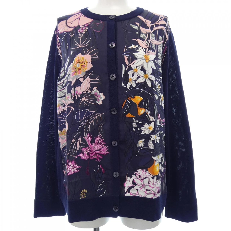 HERMES FLAMINGO PARTY *77-7771 Áo khoác len 634671