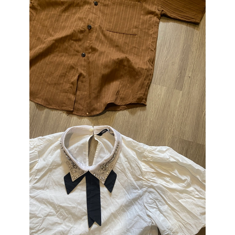 Combo 2 món áo dài và áo sơ mi đá zara 461794