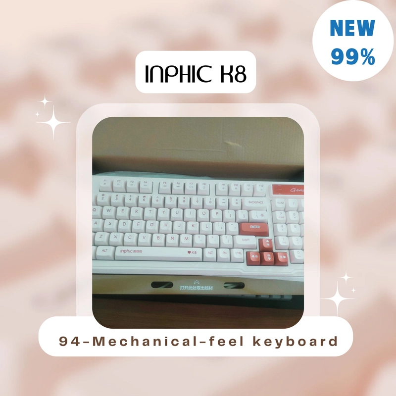 Bàn phím văn phòng K8 Inphic chống ồn kết nối cáp rời type C Like NEW 238735