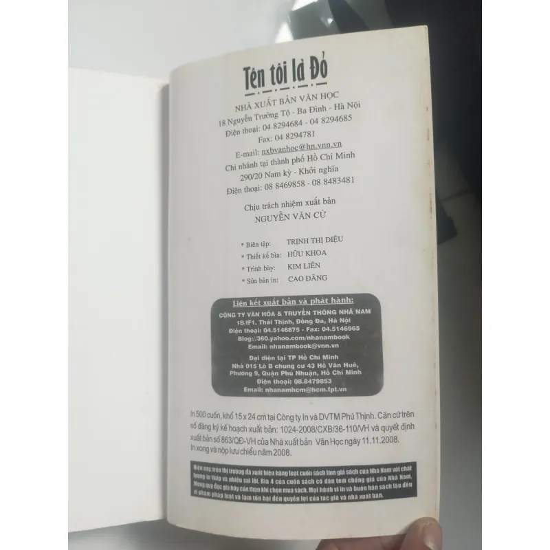 Tên Tôi Là Đỏ- Orhan Pamuk( in 2008) 970742