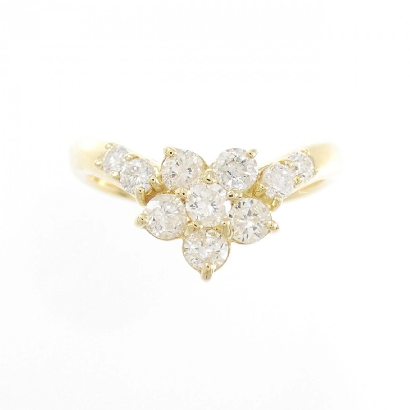 Nhẫn kim cương hoa K18YG 0.53CT 673310