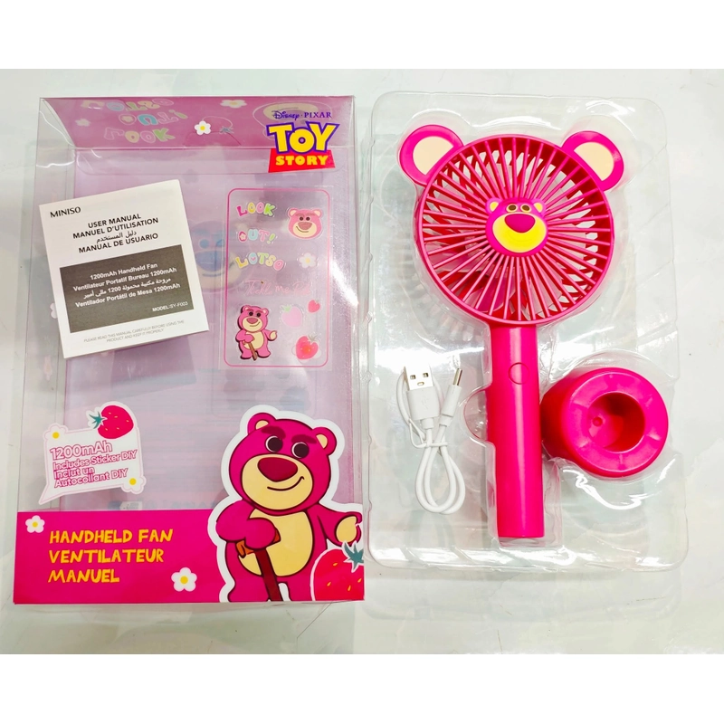 Quạt Cầm Tay Lớn Gấu Dâu 524164