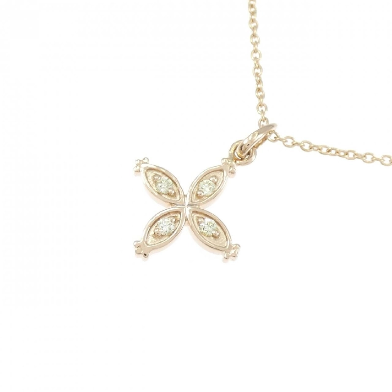 K18PG Hoa Kim Cương Dây Chuyền - Hàng hiệu Chính hãng 861535