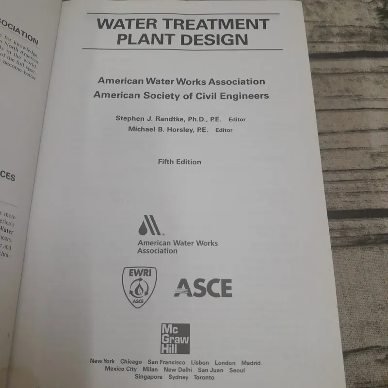 Sách ngoại văn. Water Treatment Plant Design. 5th. American WaterWork Ass. and ASCE 644564