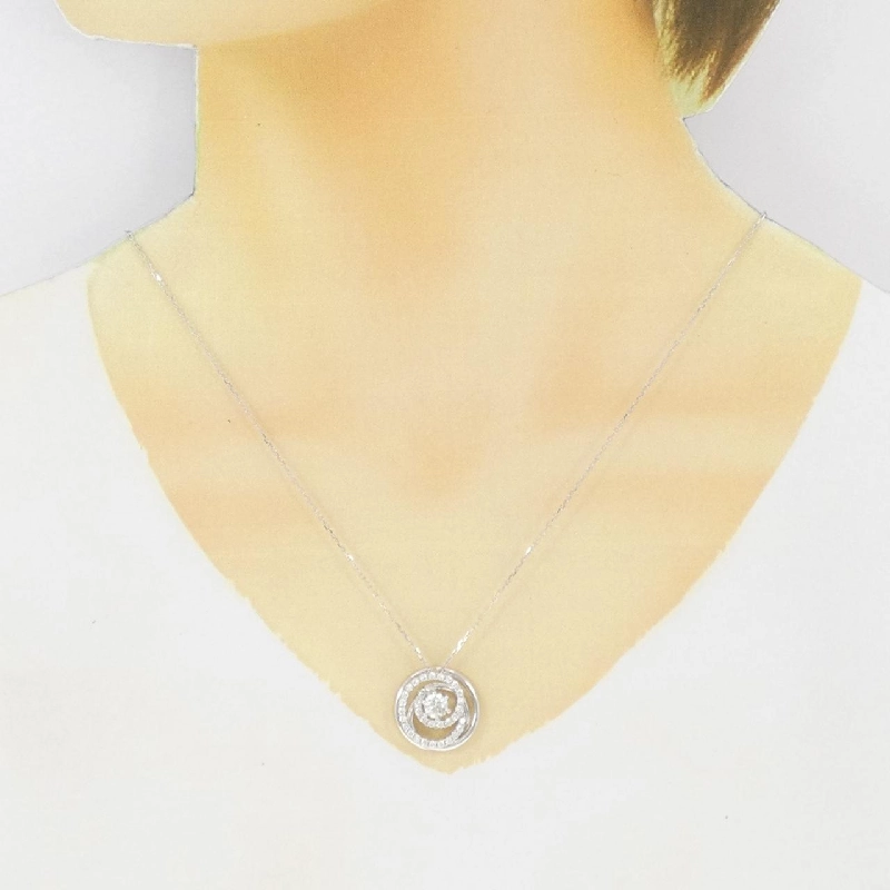 Dây chuyền kim cương 18KWG/K18WG 0.50CT - Hàng hiệu Authentic 860633