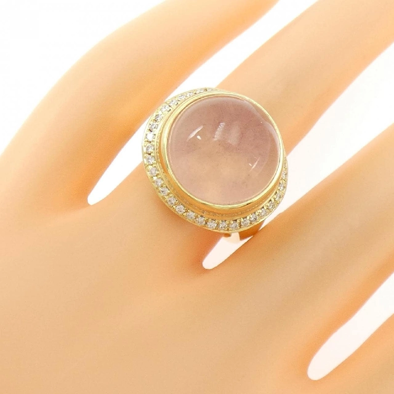 Nhẫn Rose Quartz K18YG 15.85CT - Hàng hiệu Chính hãng 850682