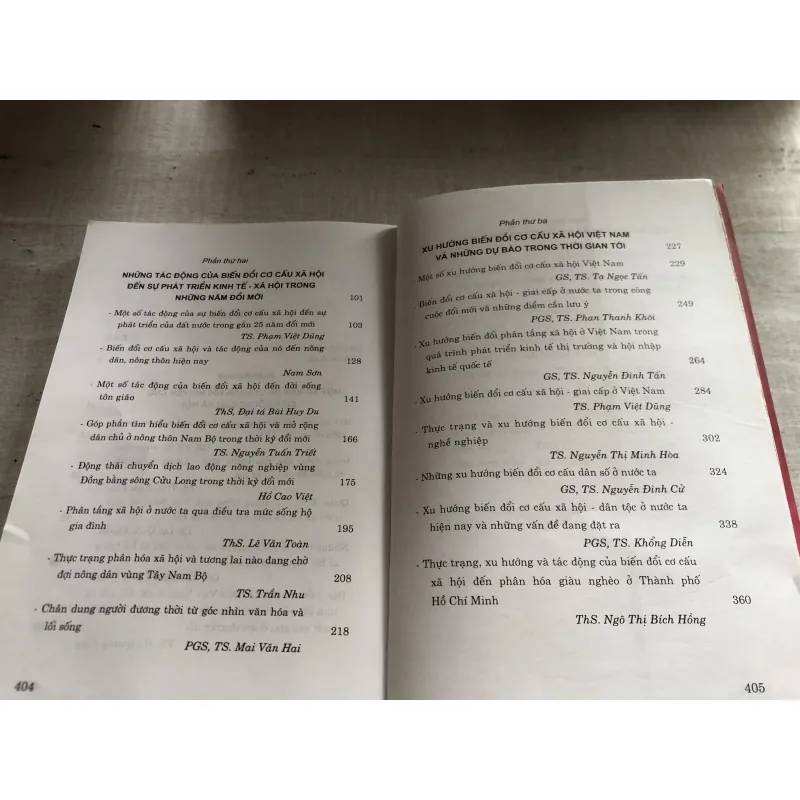 Một số vấn đề về biến đổi cơ cấu xã hội Việt Nam hiện nay 782107