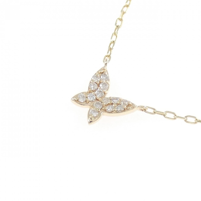K10YG Dây chuyền kim cương bướm 0.09CT - Hàng hiệu Authentic 861586
