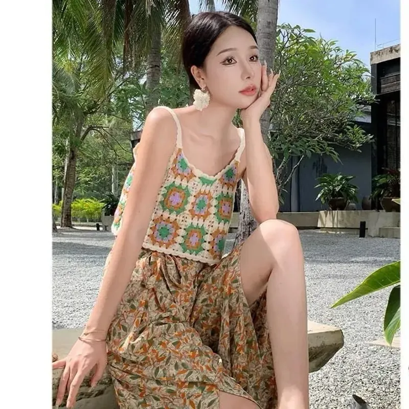 3c Áo Len Đan Croptop 2 Dây Tanktop  592830