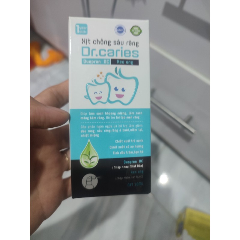 Xịt chống sâu răng DrCaries-hỗ trợ làm sạch khoang miệng,tái tạo men răng,ngừa ê buốt răng 184771