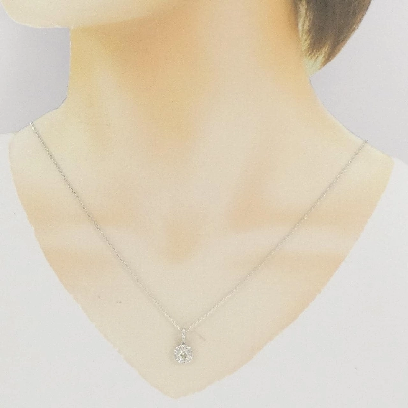 750WG/K18WG Dây chuyền kim cương 0.464CT - Hàng hiệu Chính hãng 860446