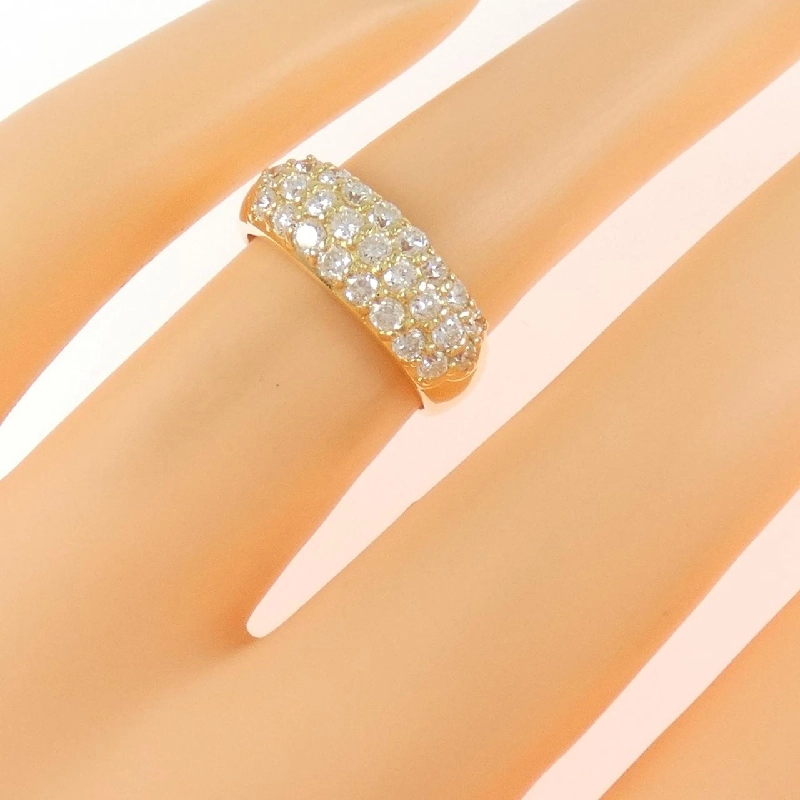Nhẫn kim cương Pavé K18YG 0.80CT 670562