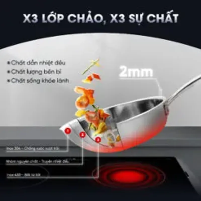 🥘 Kalite KL826 – Chảo inox liền khối, chống bám, dễ vệ sinh – nấu ít dầu mỡ! 708702