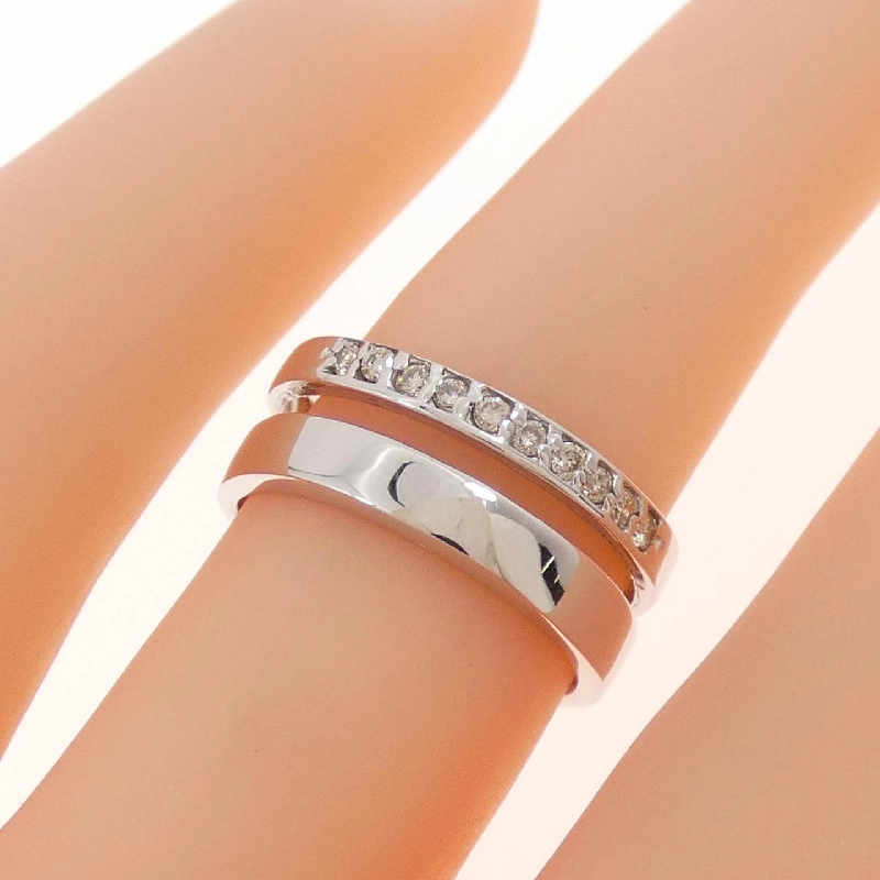 Nhẫn kim cương K18WG 0.10CT 668437