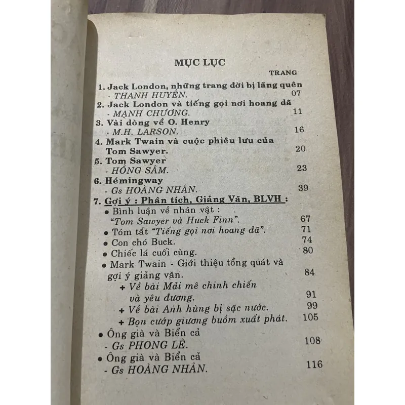 JACK LONDON, O. HENRY, MARK TƯAIN, HEMINGWAY; 1995 687936