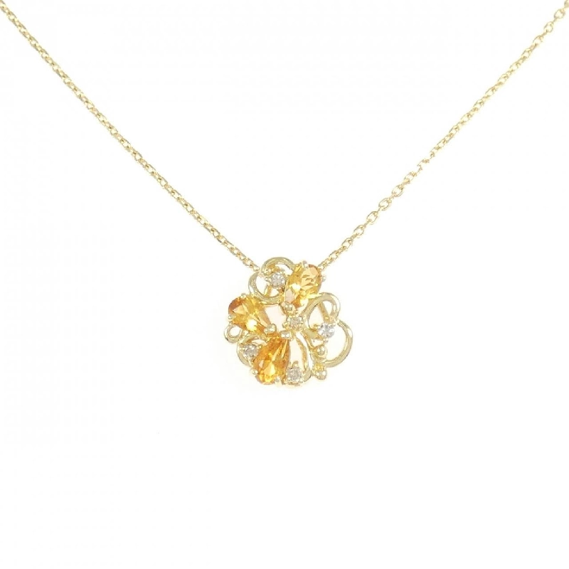 K18YG Mặt dây chuyền Citrine - Hàng hiệu Chính hãng 861224