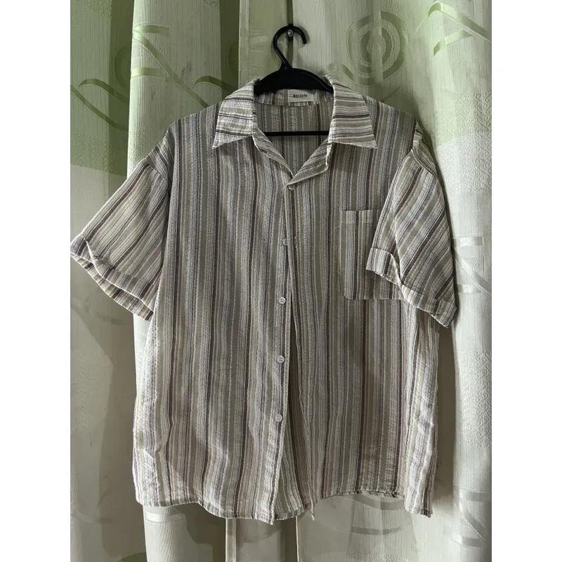 Áo sơ mi kẻ sọc màu nâu  590372