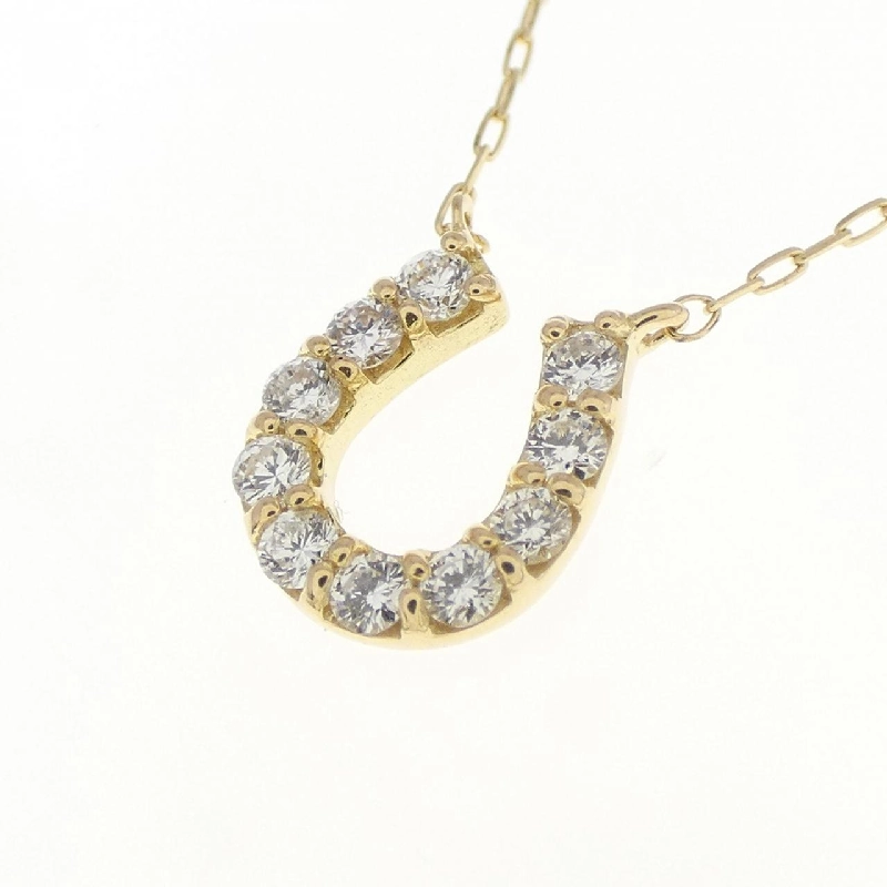 K18YG Móng ngựa Kim cương Dây chuyền 0.15CT - Hàng hiệu Chính hãng 862370