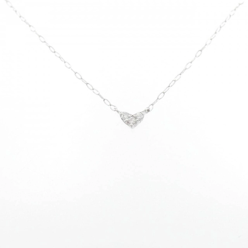 K18WG Dây chuyền kim cương hình trái tim 0.02CT - Hàng hiệu Chính hãng 861779