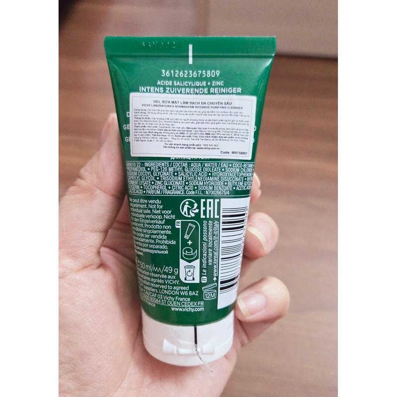 Sữa Rửa Mặt Vichy Normaderm Phytosolution Purifying Gel 50ml  308998