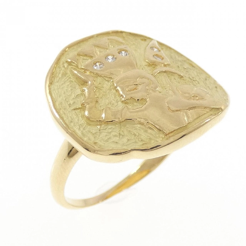 Nhẫn kim cương K18YG 0.05CT 667960