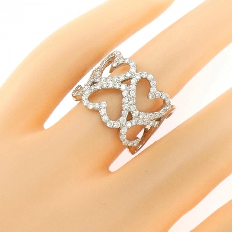 Nhẫn kim cương hình trái tim K18WG 0.83CT - Hàng hiệu chính hãng 852801