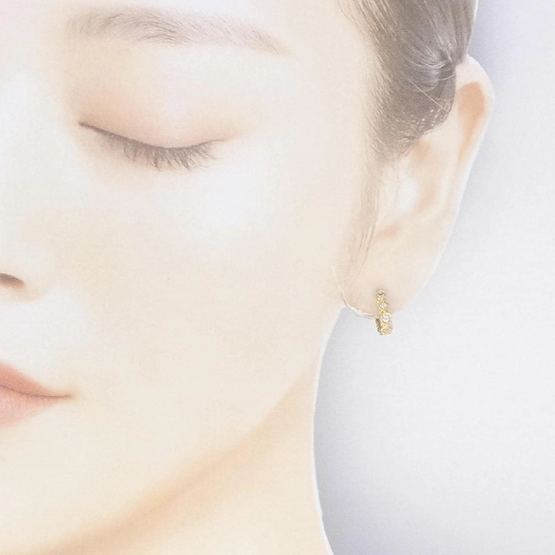 K18YG Bông tai Sapphire Trắng - Hàng hiệu Chính hãng 878173