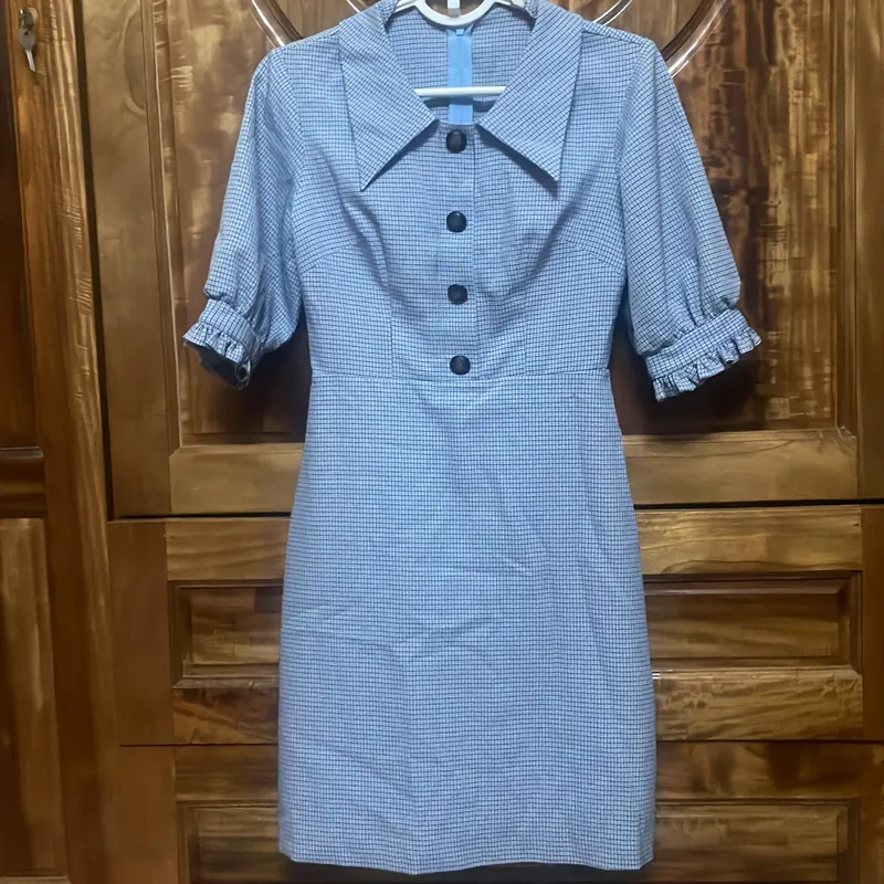 Váy Orchid kẻ xanh,sz S, mới mặc 1 lần 727035