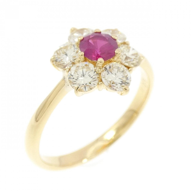 Nhẫn Ruby Hoa K18YG 0.27CT - Hàng hiệu Chính hãng 854056