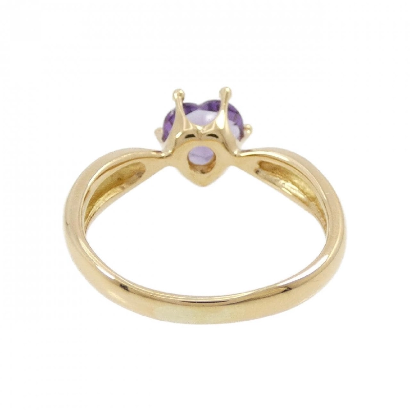 Nhẫn Amethyst K18YG hình trái tim 670343