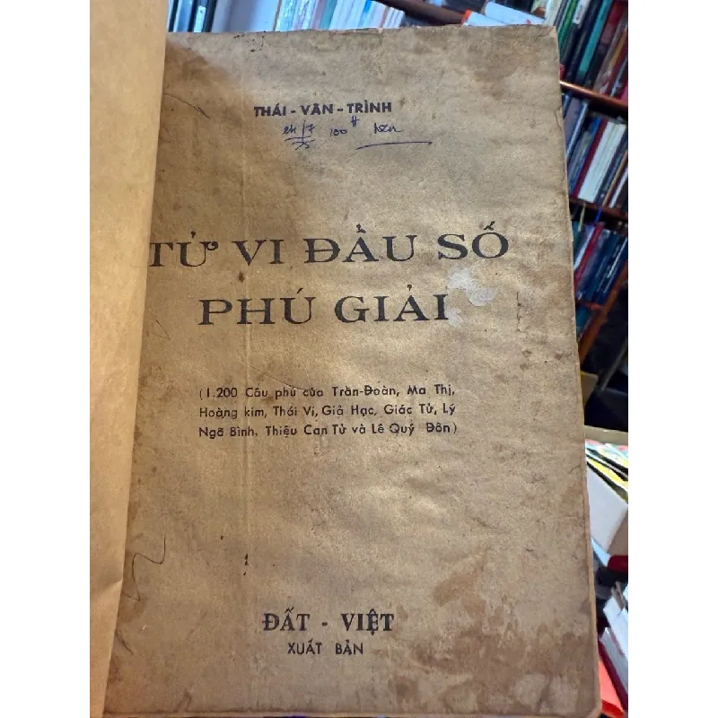 Tử vi đẩu số phú giải - Thái Vân Trình 129626