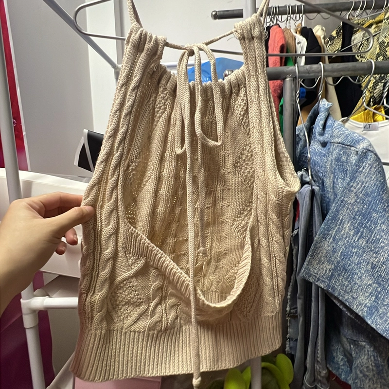 Áo len hở lưng  438576