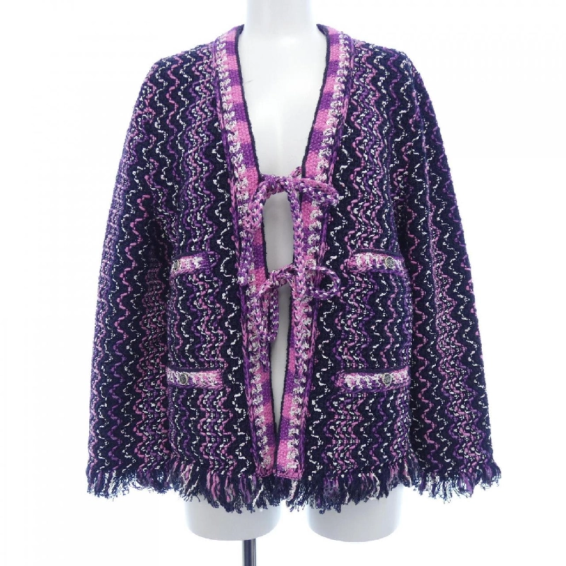 【Mã giảm giá】Áo khoác không cổ CHANEL 644293