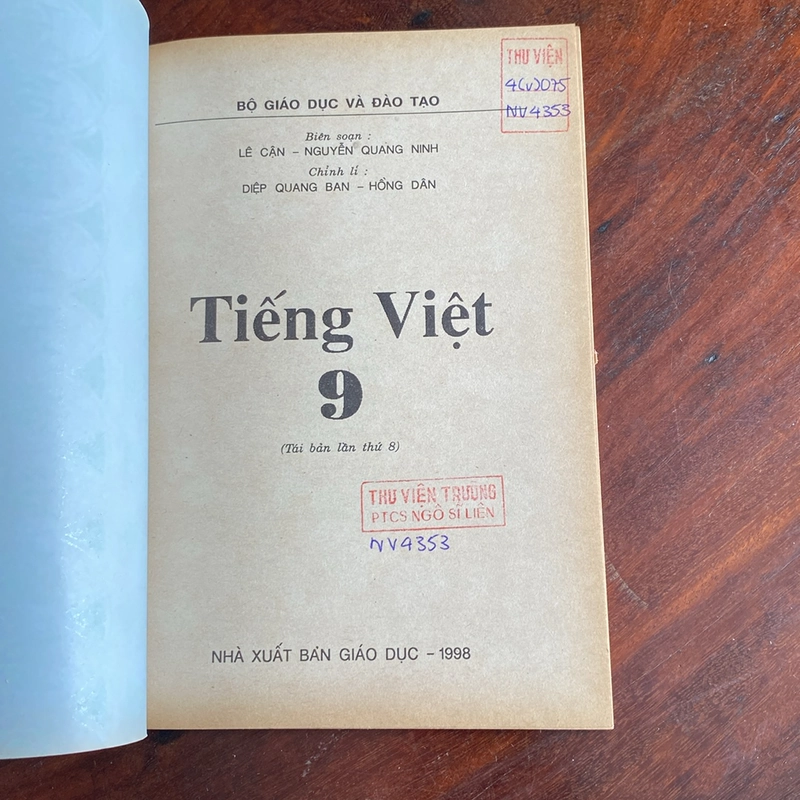 TIẾNG VIỆT 9 (XB  1998) 474349