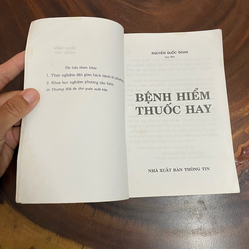 II Tựa sách: Bệnh Hiểm Thuốc Hay - Nguyễn Quốc Đoan - 1992 443414