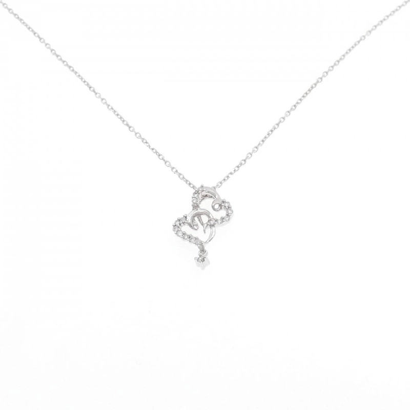 K18WG Dây chuyền kim cương hình trái tim 0.10CT - Hàng hiệu Chính hãng 859573