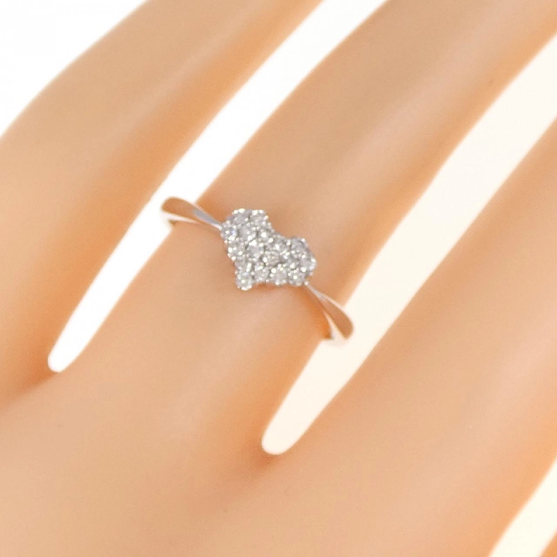 Nhẫn kim cương hình trái tim K18WG 0.14CT 670587
