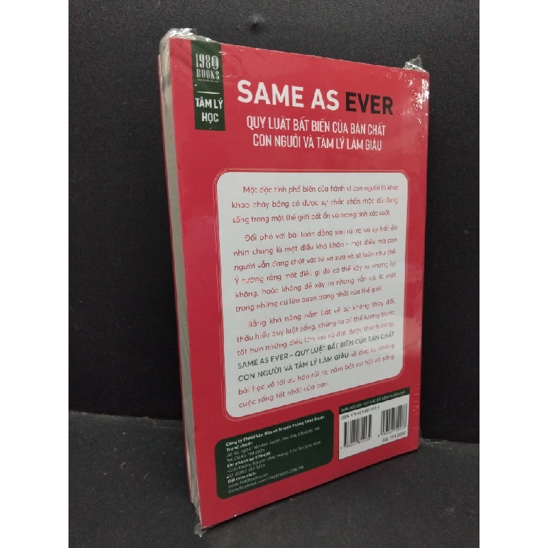 Same as ever Quy luật bất biến của bản chất con người và tâm lý làm giàu Morgan Housel mới 100% HCM.ASB2310 319091