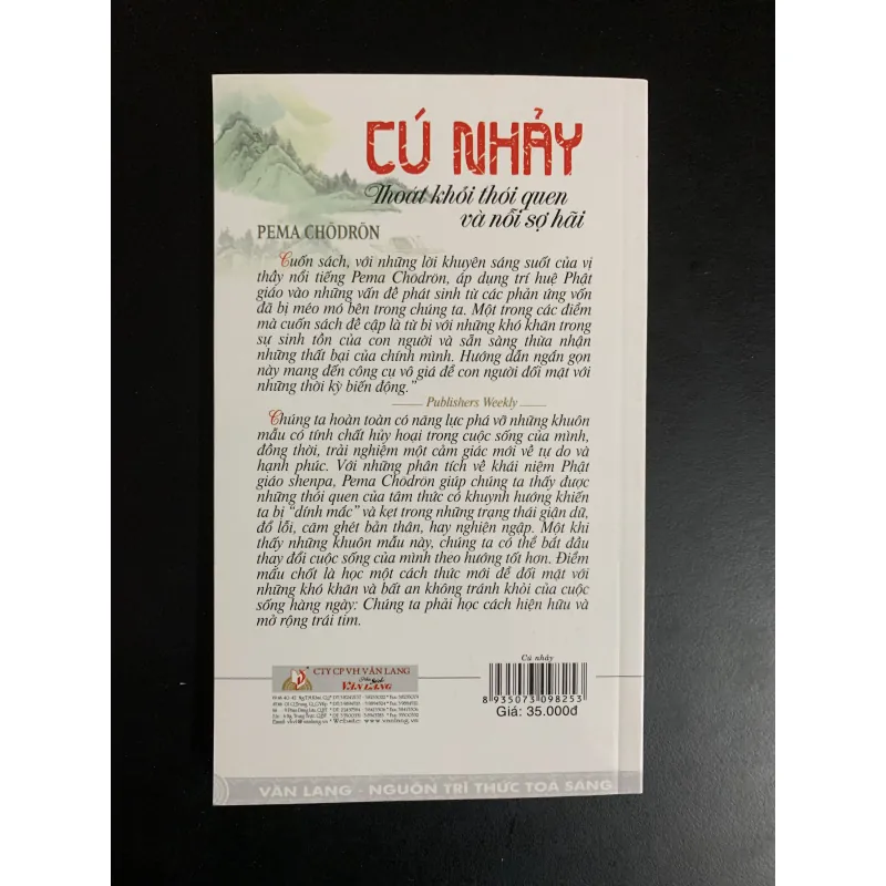(Sách cũ) Cú nhảy - Thoát khỏi thói quen và nỗi sợ hãi - Pema Chodron 993776