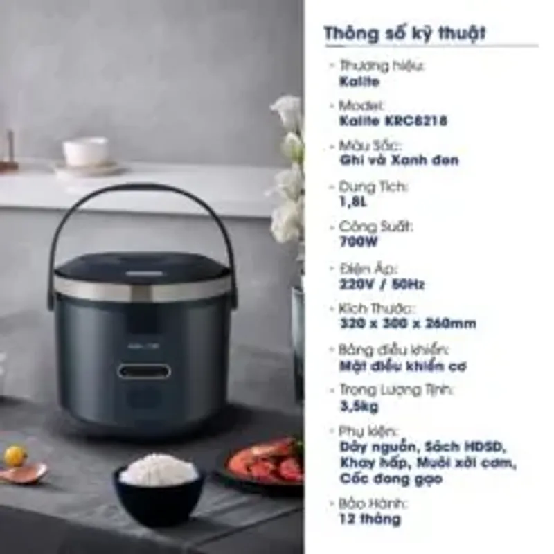 KALITE KRC8218 – Nồi cơm đa năng cho bữa cơm tròn vị 754739